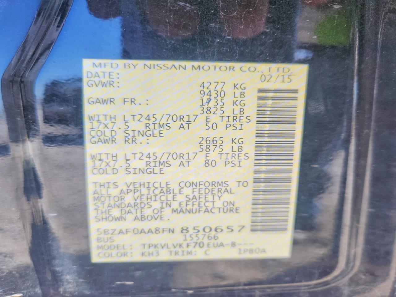 Nissan Nv 3500 Hd Sl