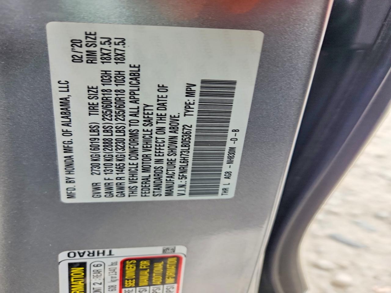 Honda Odyssey Exl