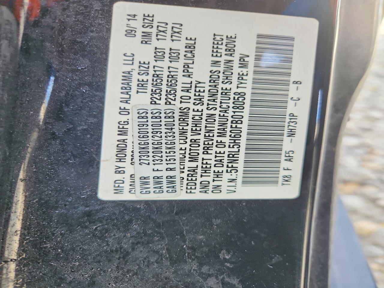 Honda Odyssey Exl