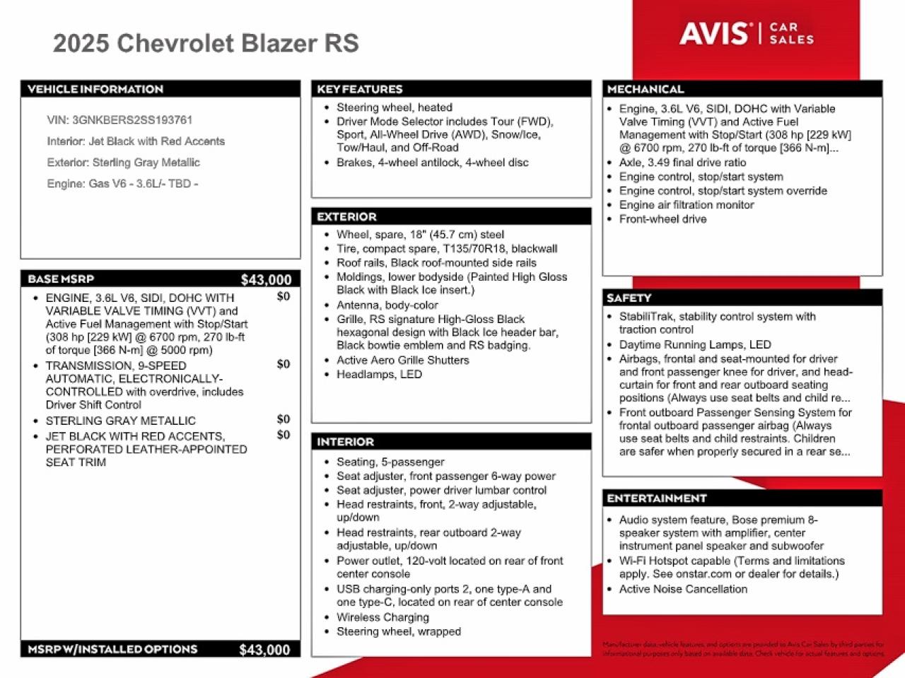 Chevrolet Blazer Rs