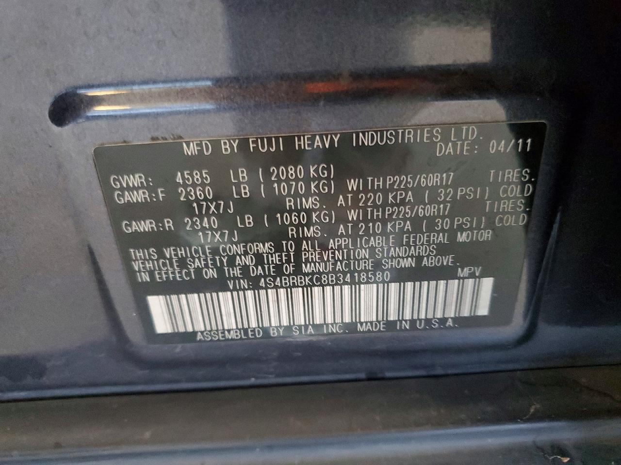 Subaru Outback 2.5i Limited