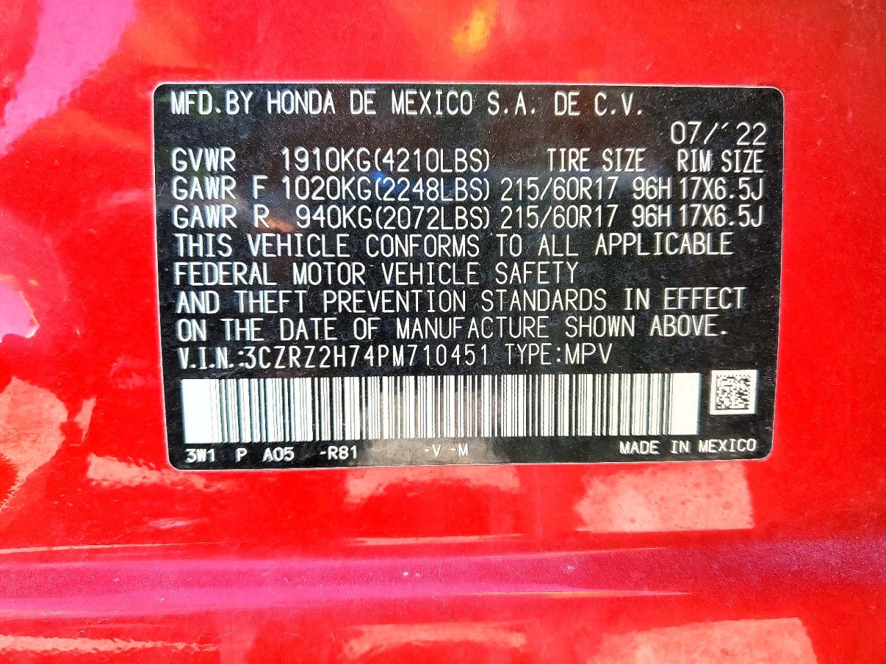 Honda HR-V Exl