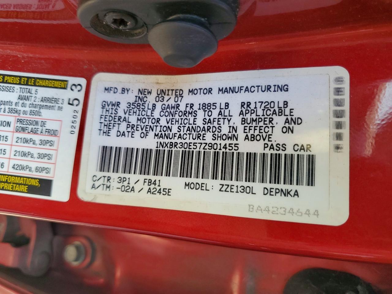 Toyota Corolla Le