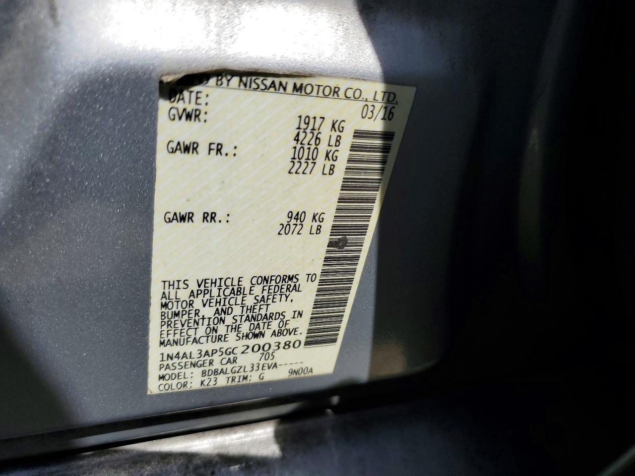 Nissan Altima 2.5 S