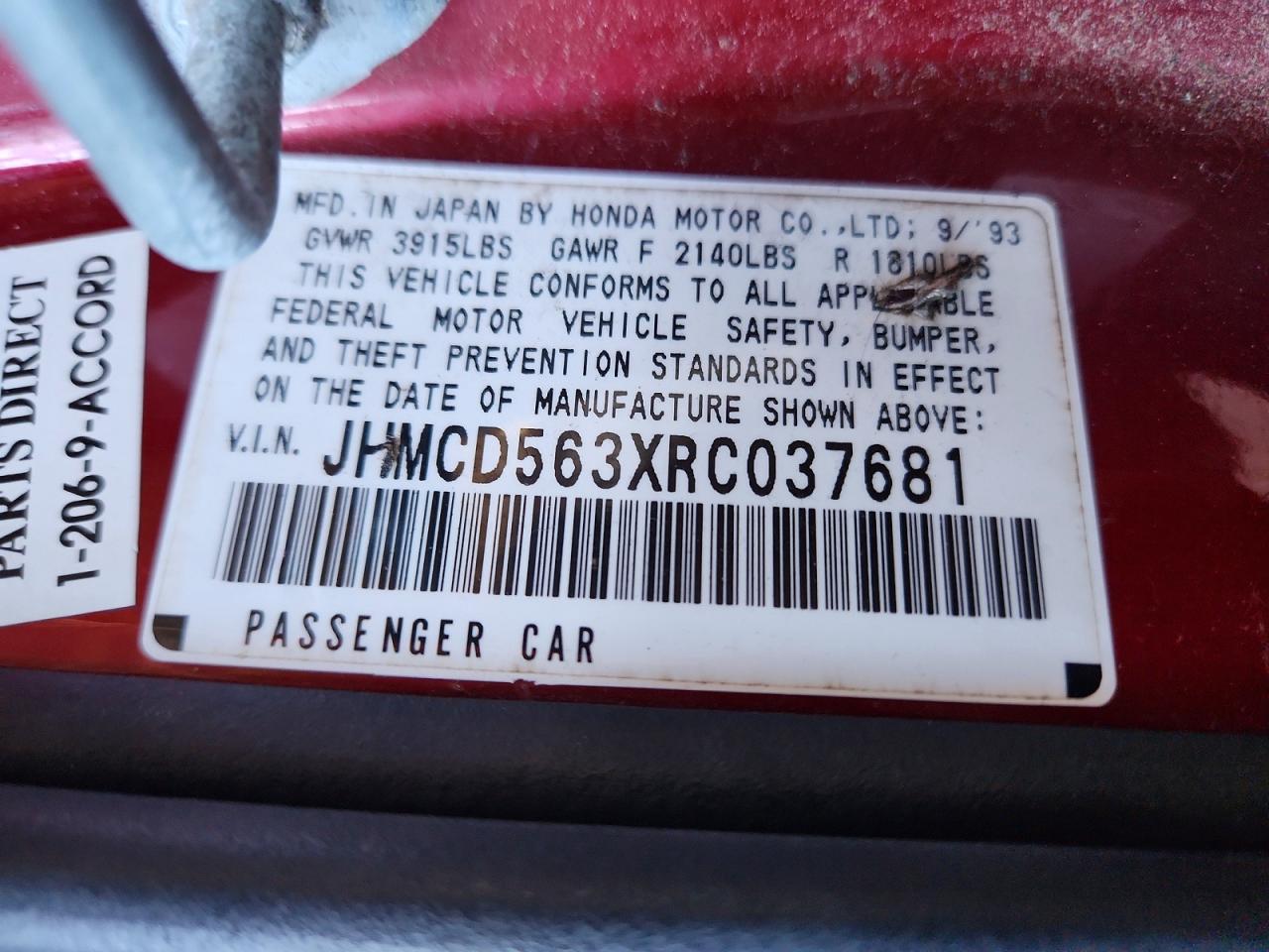 Honda Accord Lx