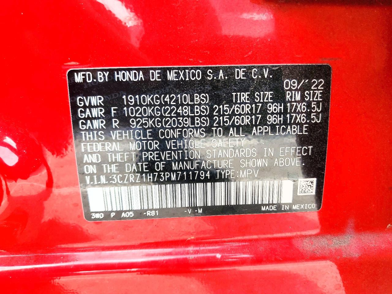 Honda HR-V Exl