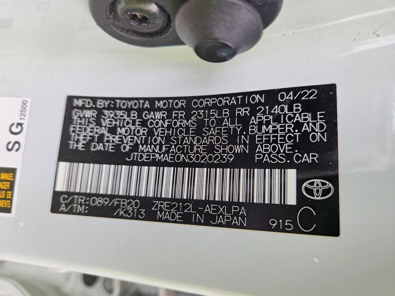 Toyota Corolla Le