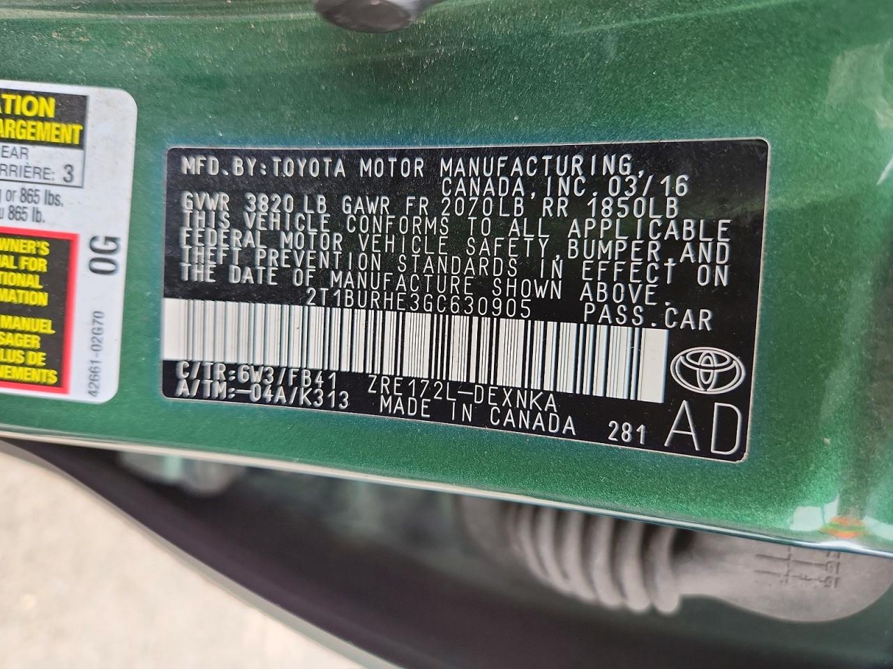 Toyota Corolla Le