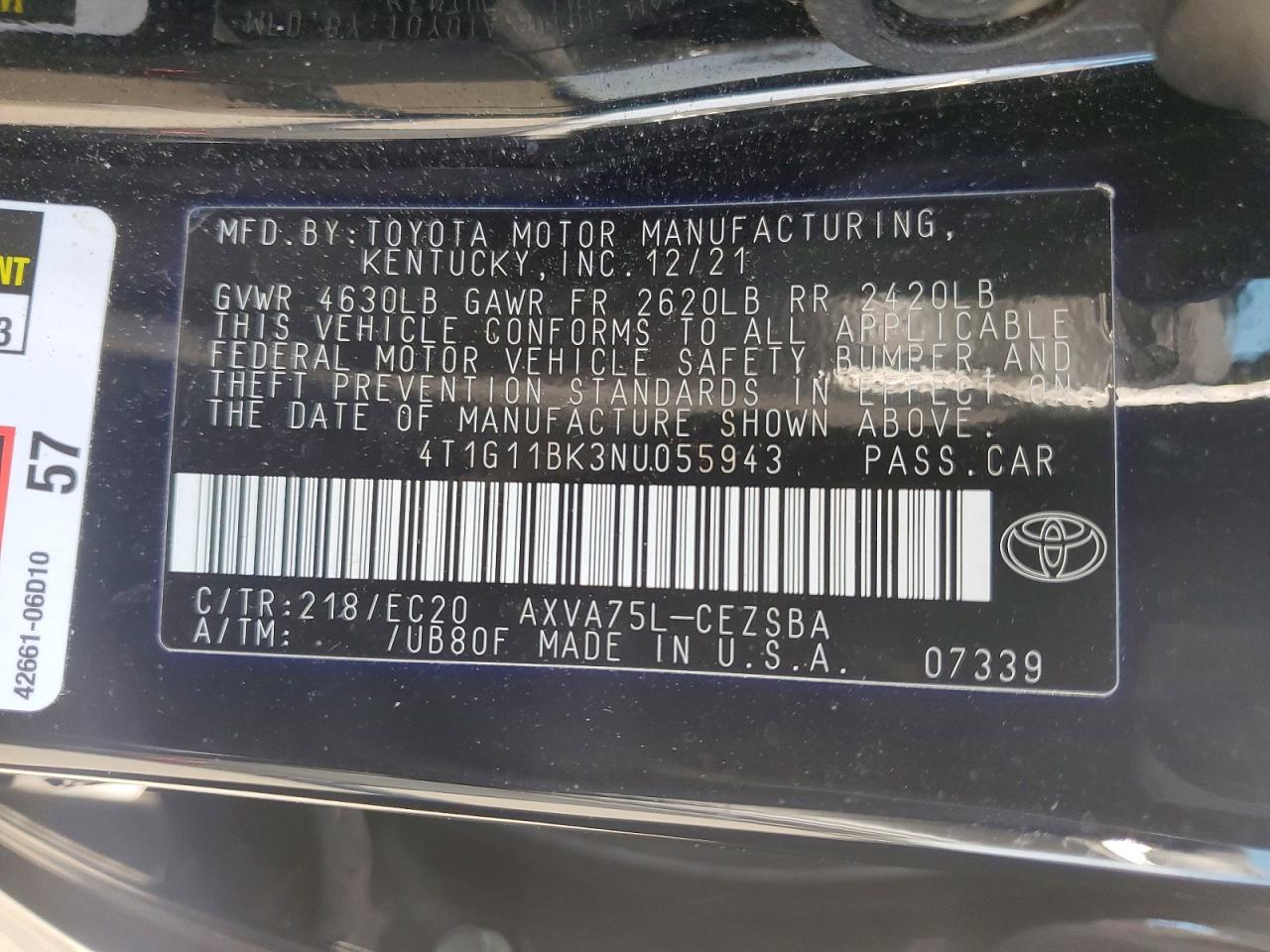 Toyota Camry Se Nightshade