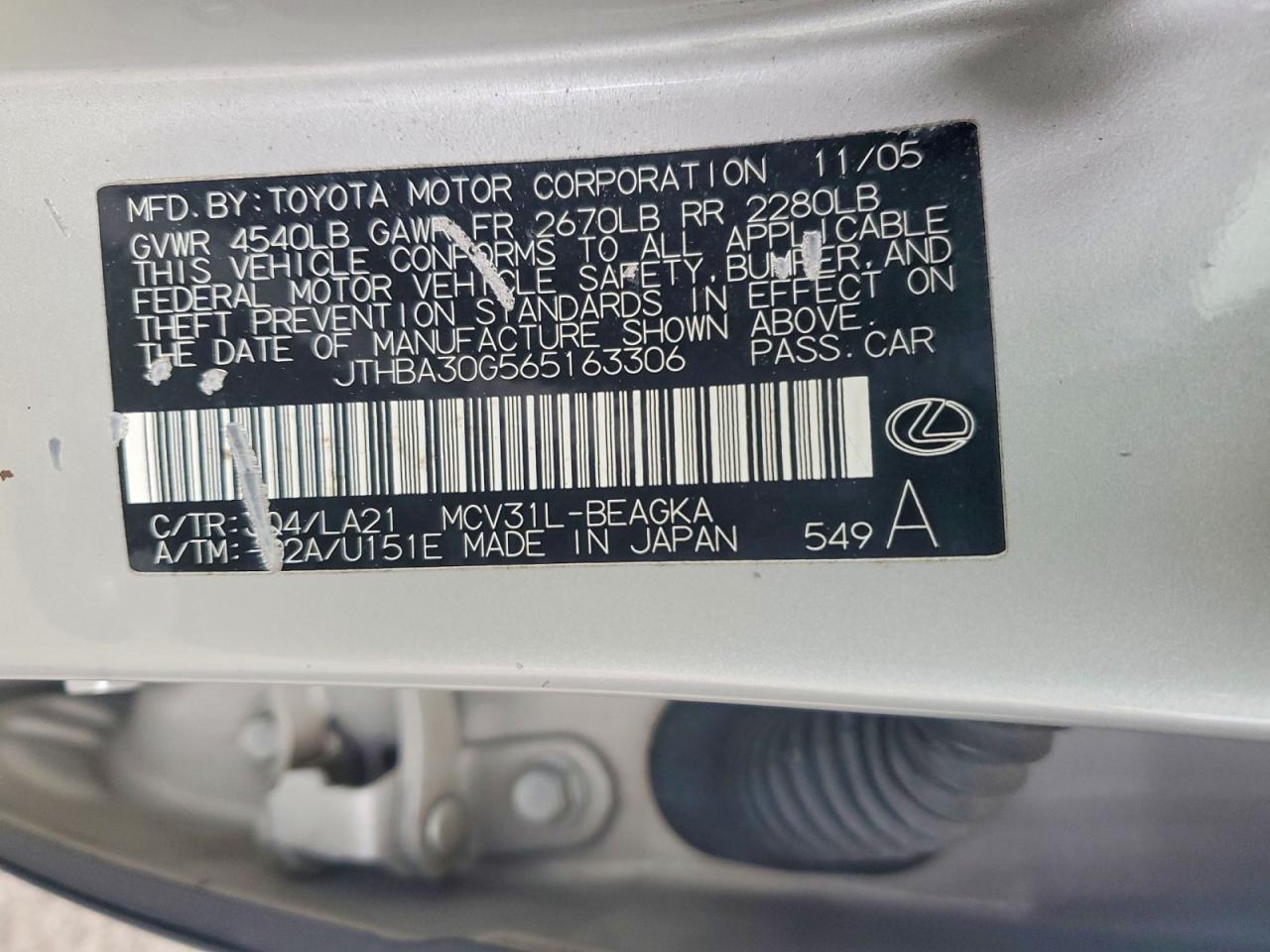 Lexus Es Base