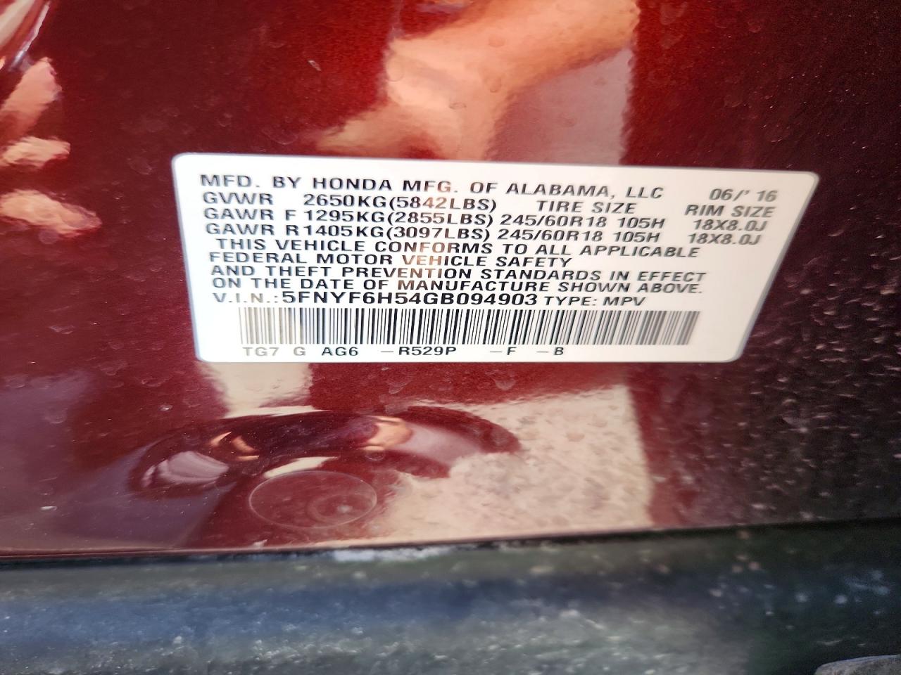 Honda Pilot Exl