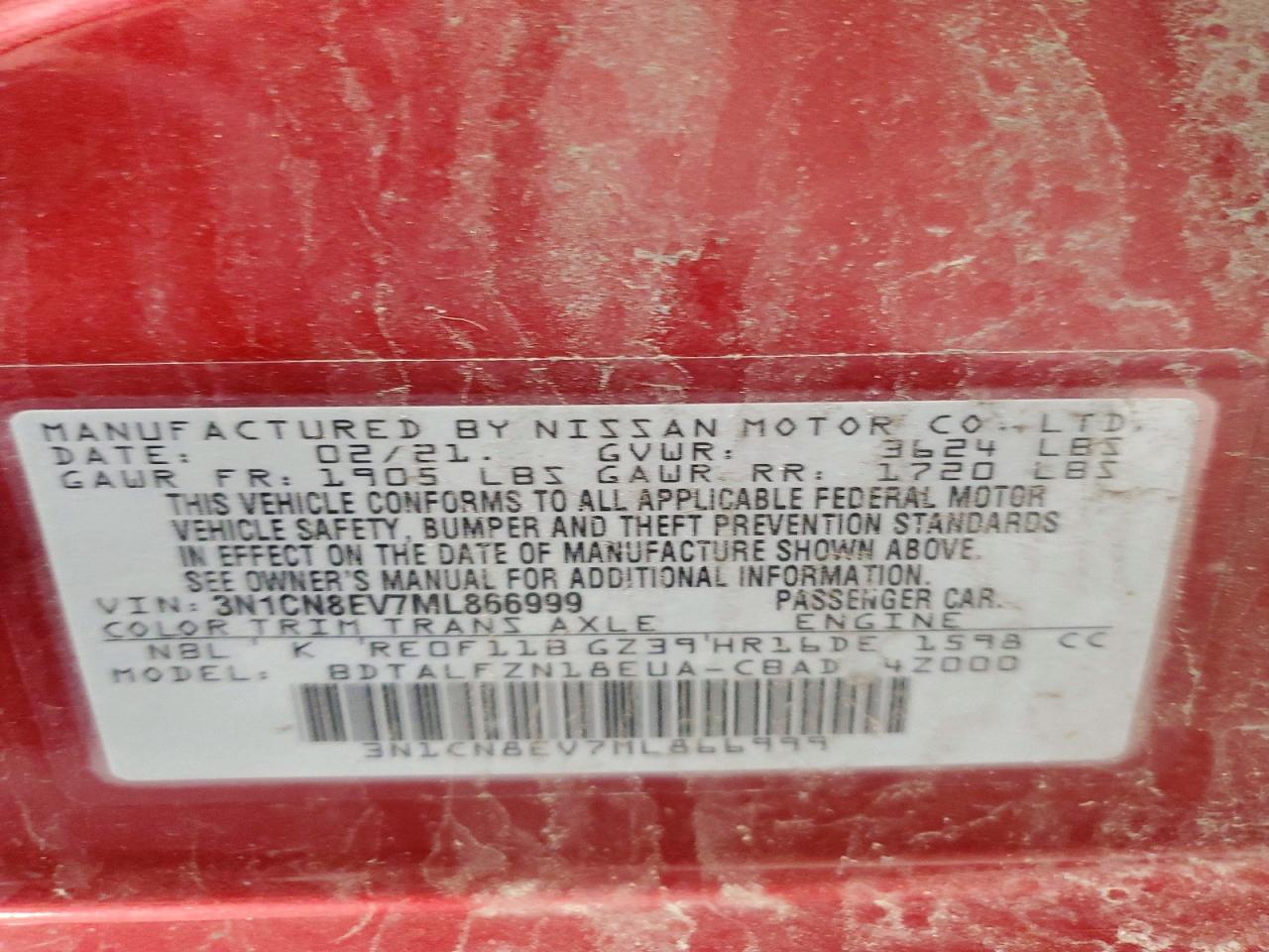Nissan Versa Sv
