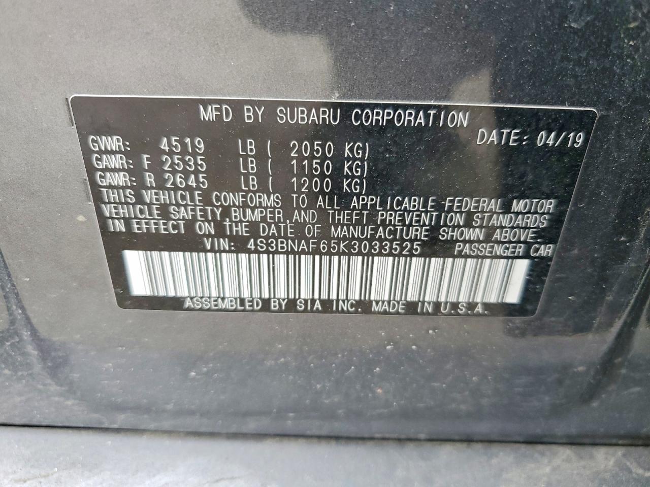 Subaru Legacy 2.5i Premium