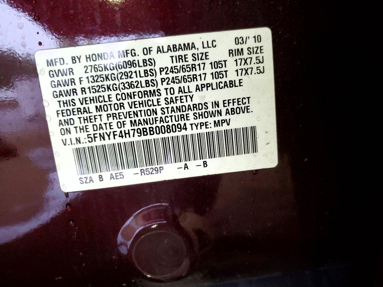 Honda Pilot Exln