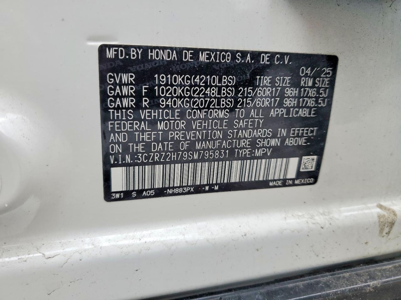 Honda HR-V Exl