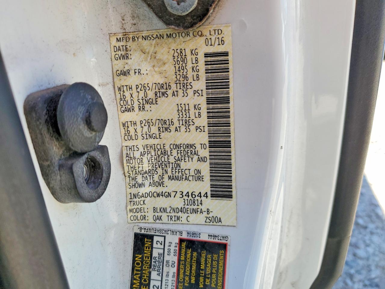 Nissan Frontier Sv V6