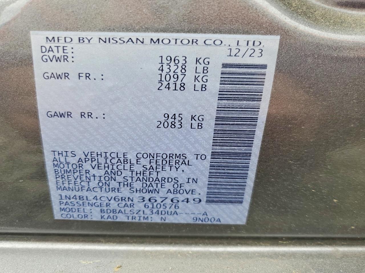 Nissan Altima Sr