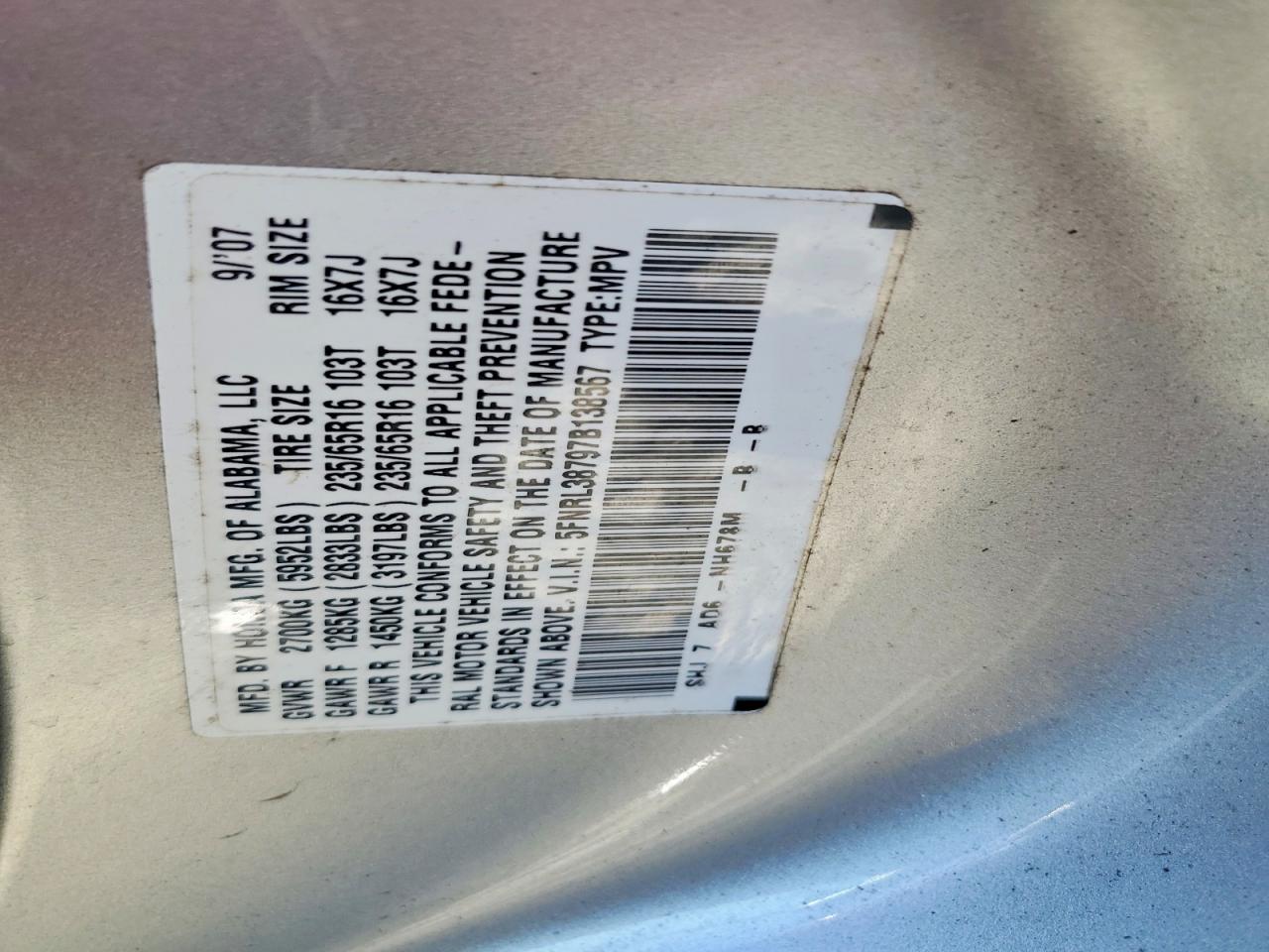 Honda Odyssey Exl