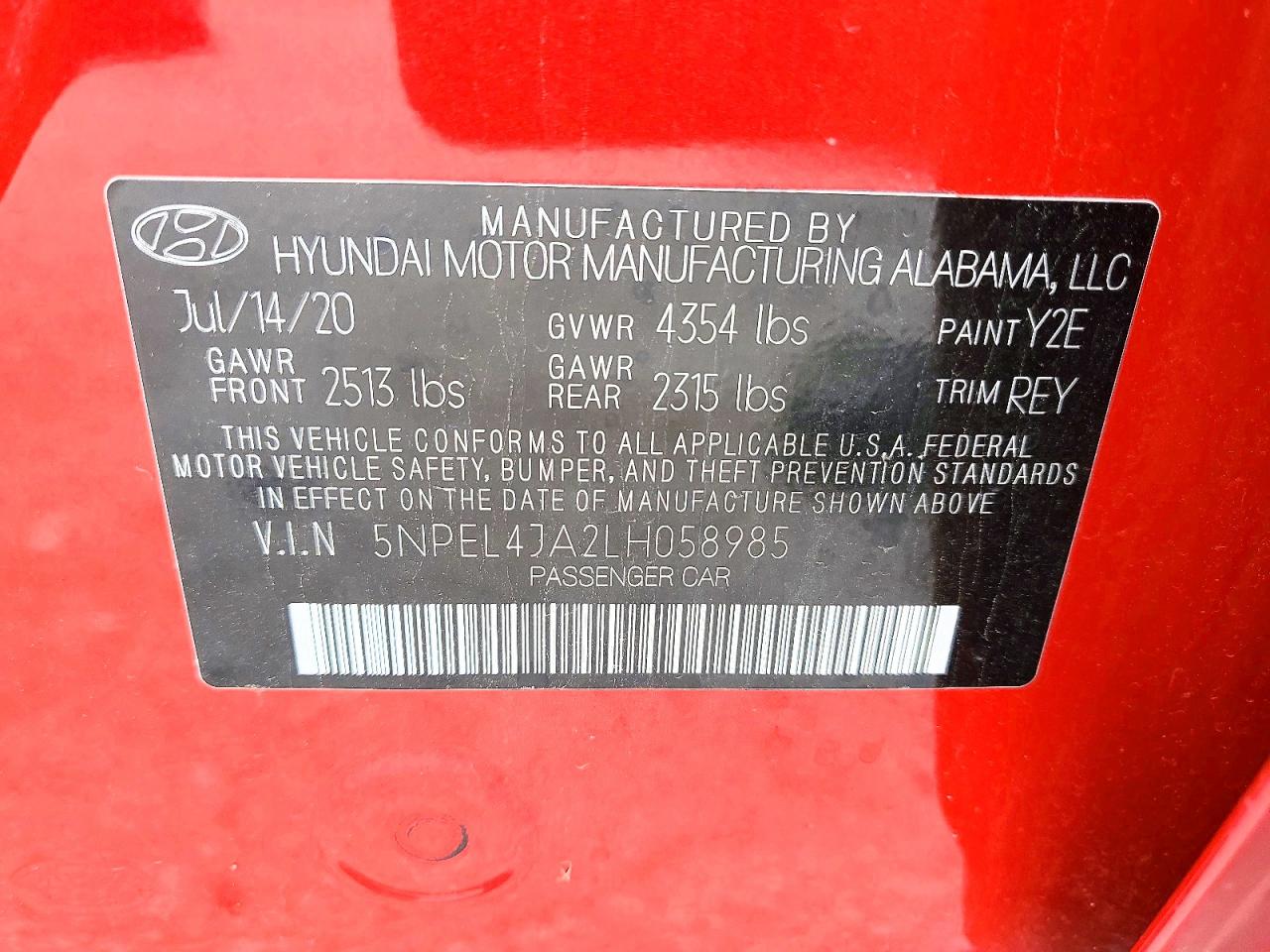 Hyundai SONATA Sel