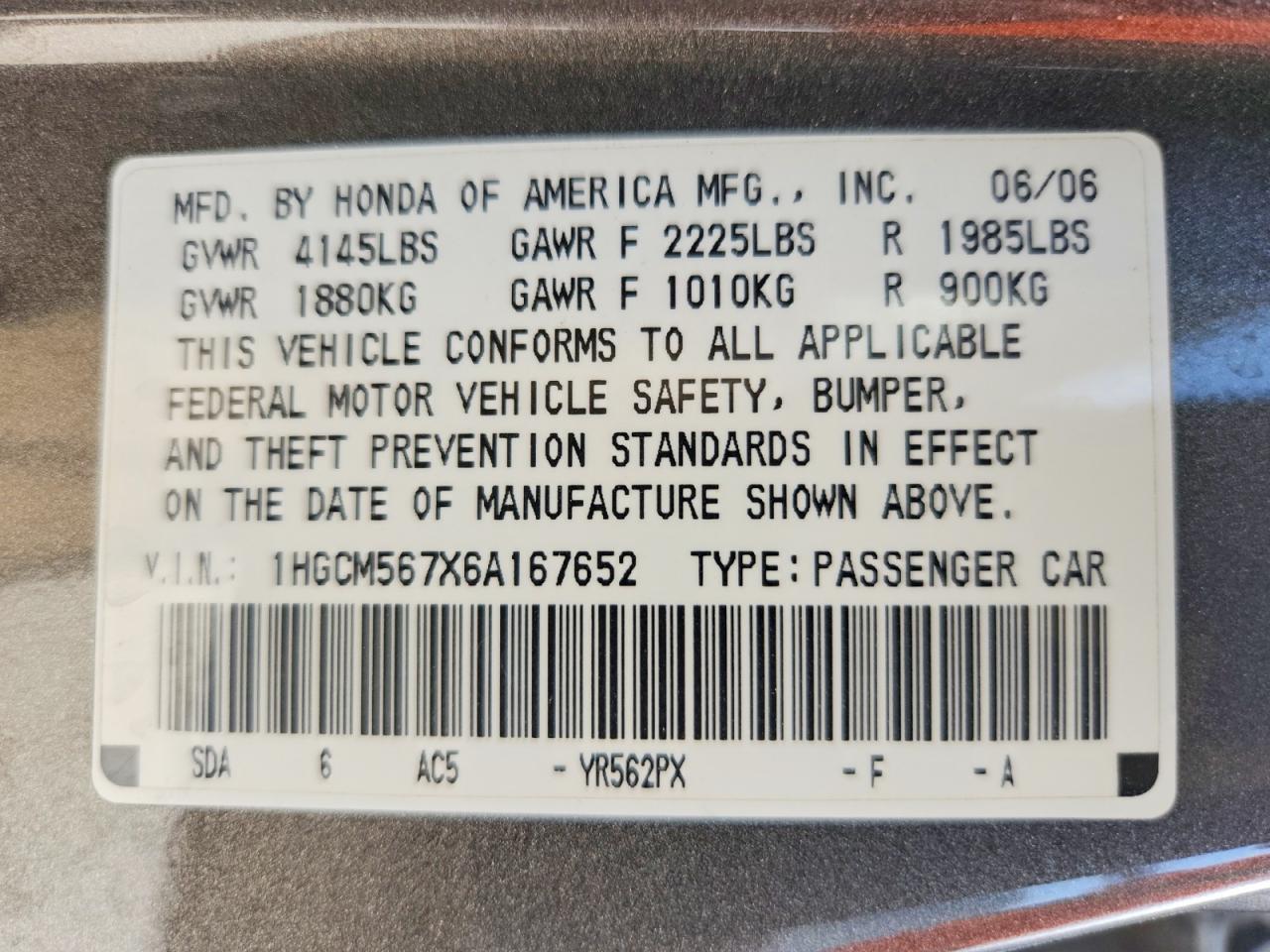 Honda Accord Ex