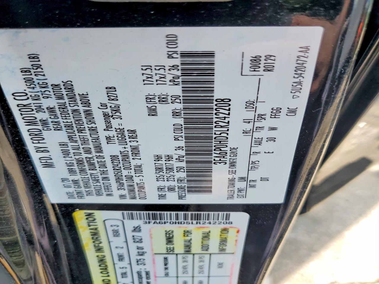 Ford Fusion Se