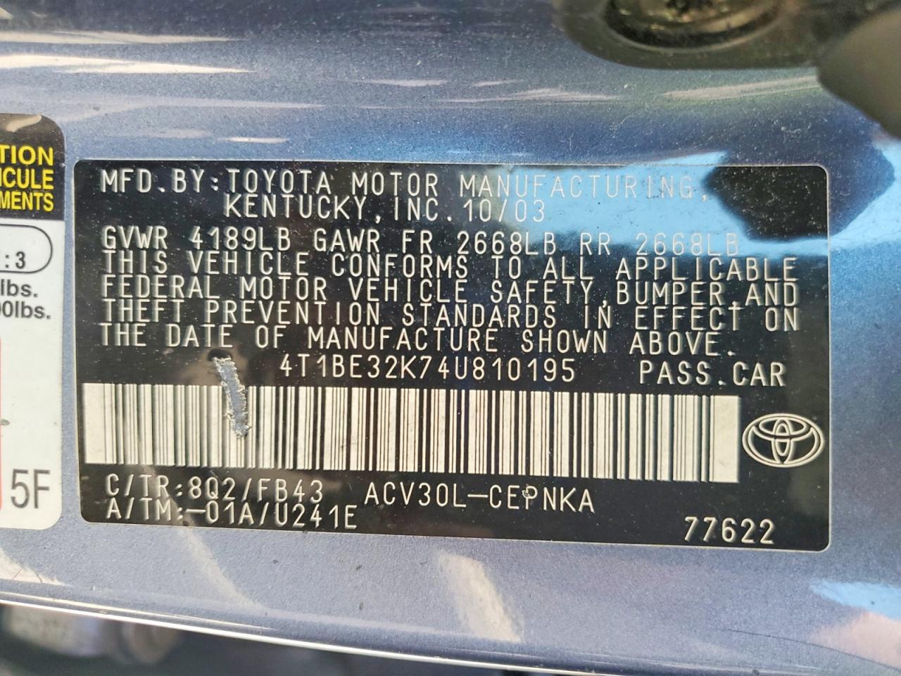 Toyota Camry Le