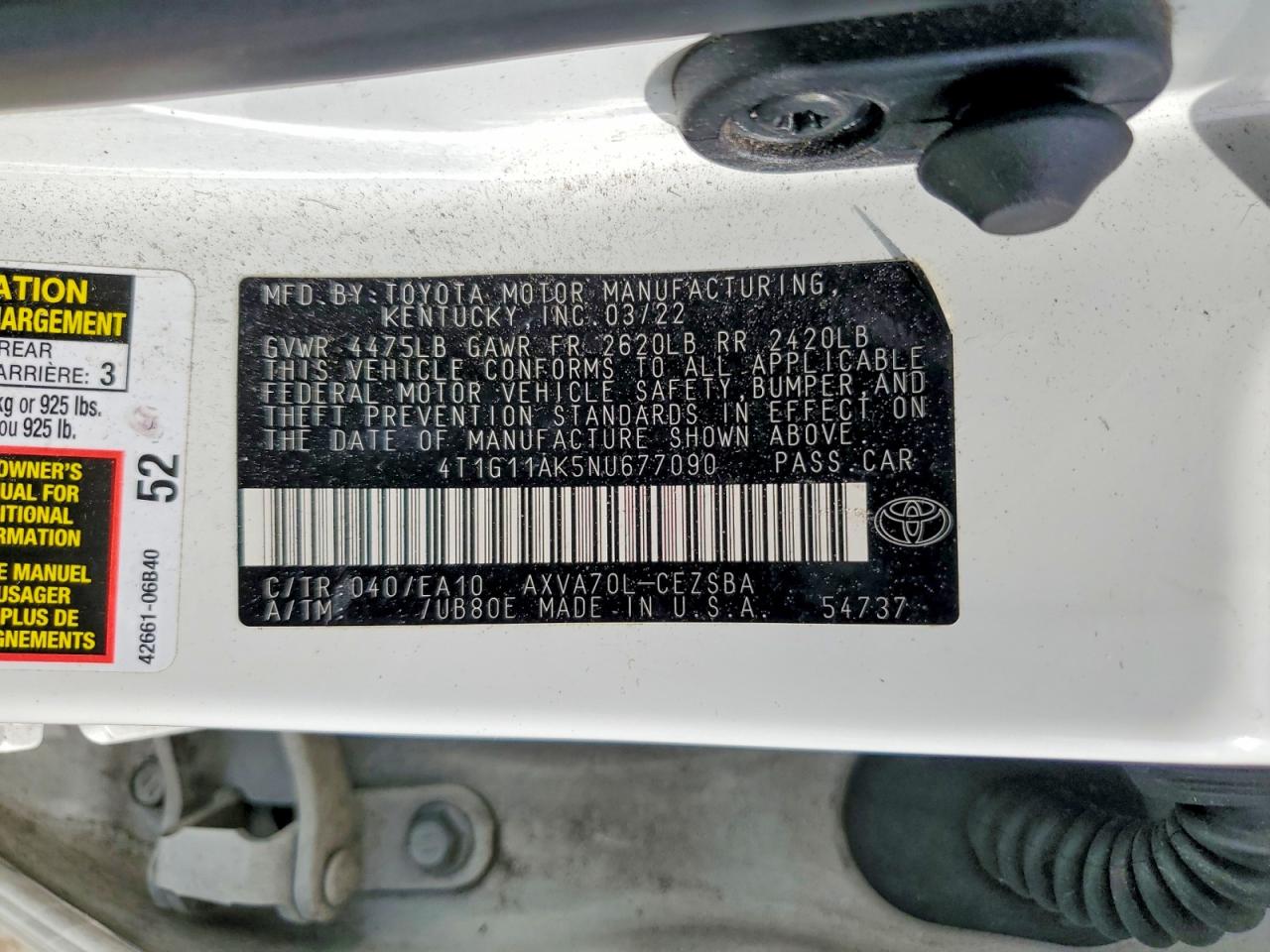 Toyota Camry Se