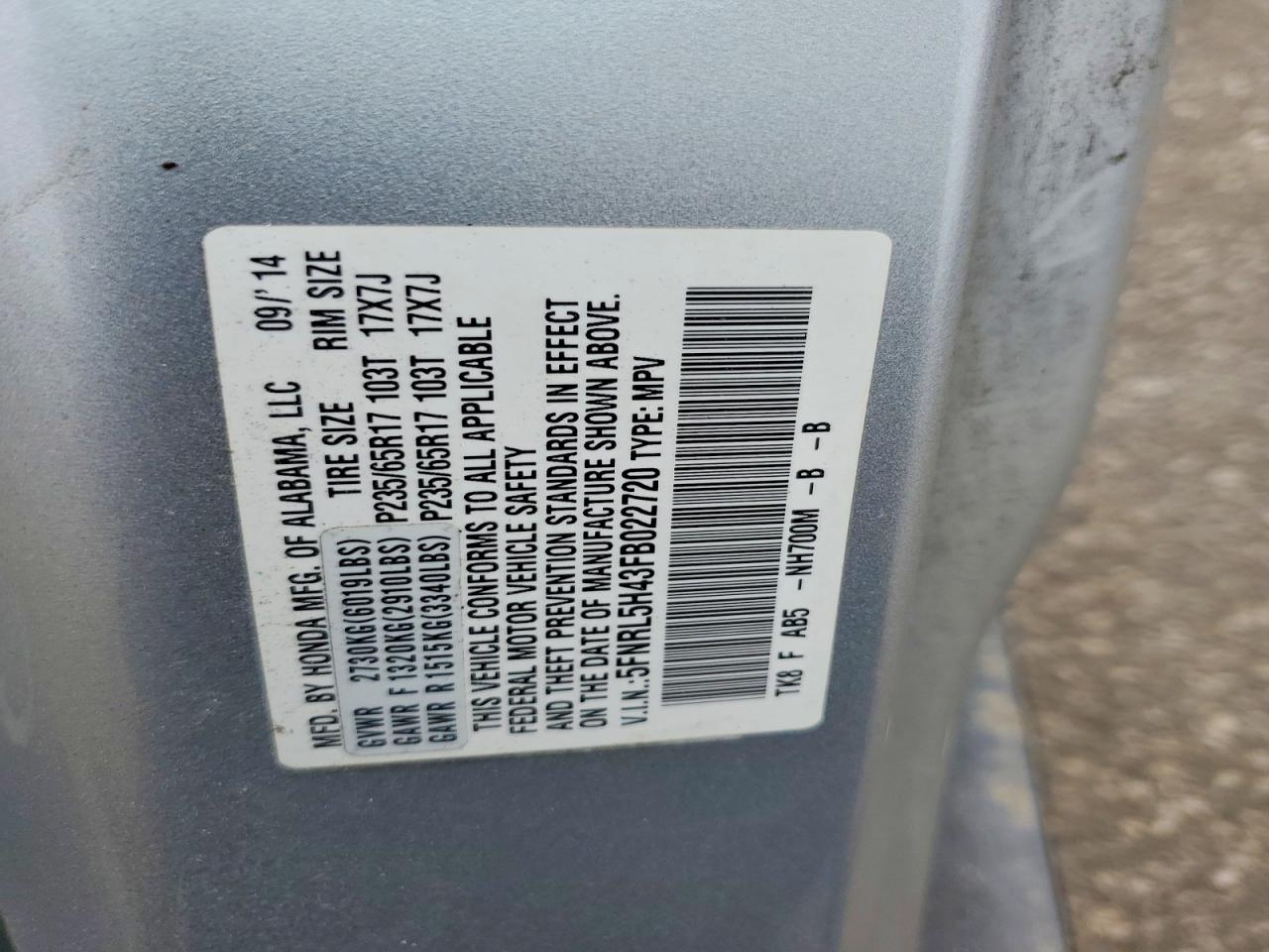 Honda Odyssey Ex