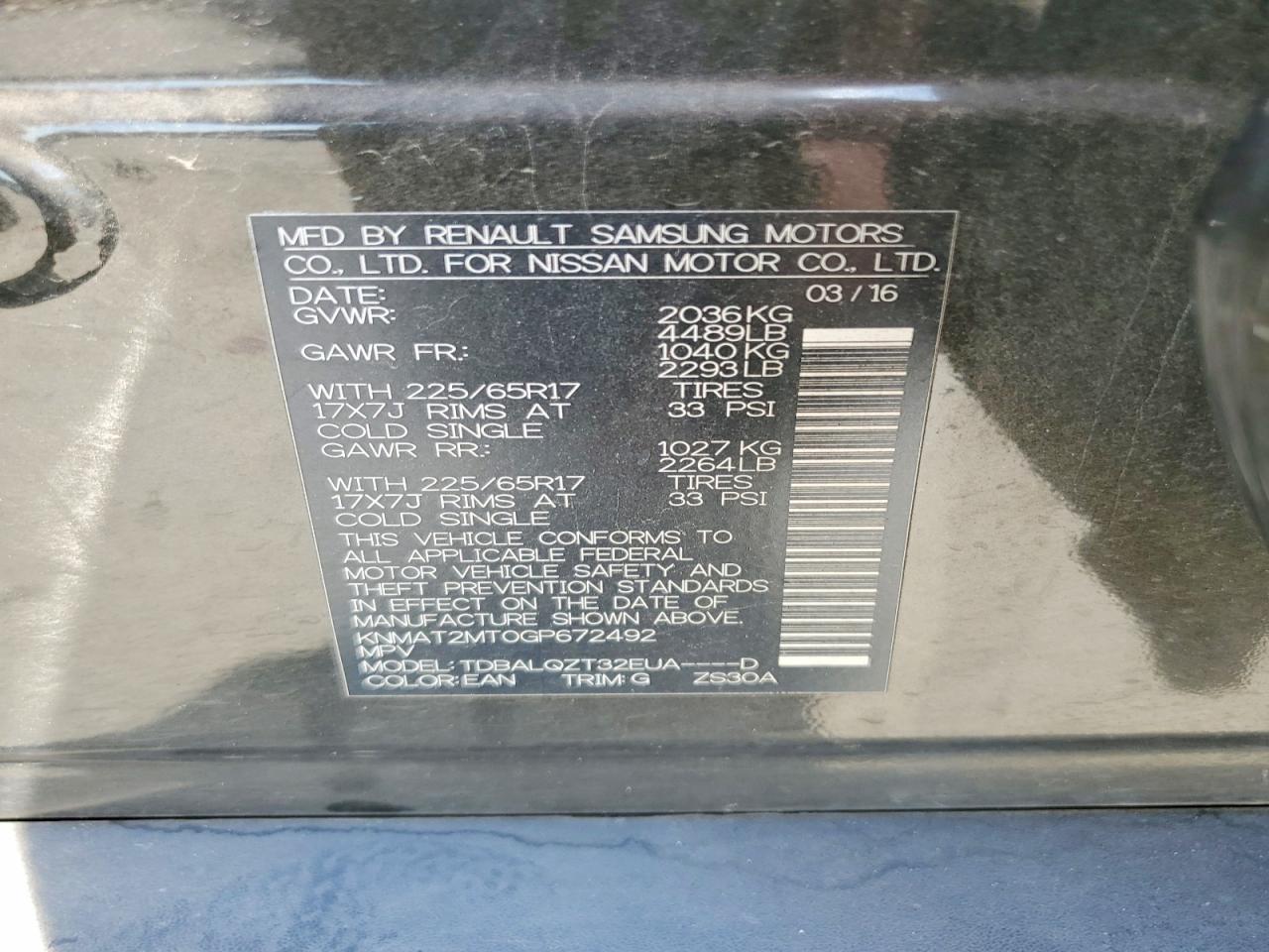 Nissan Rogue Sv