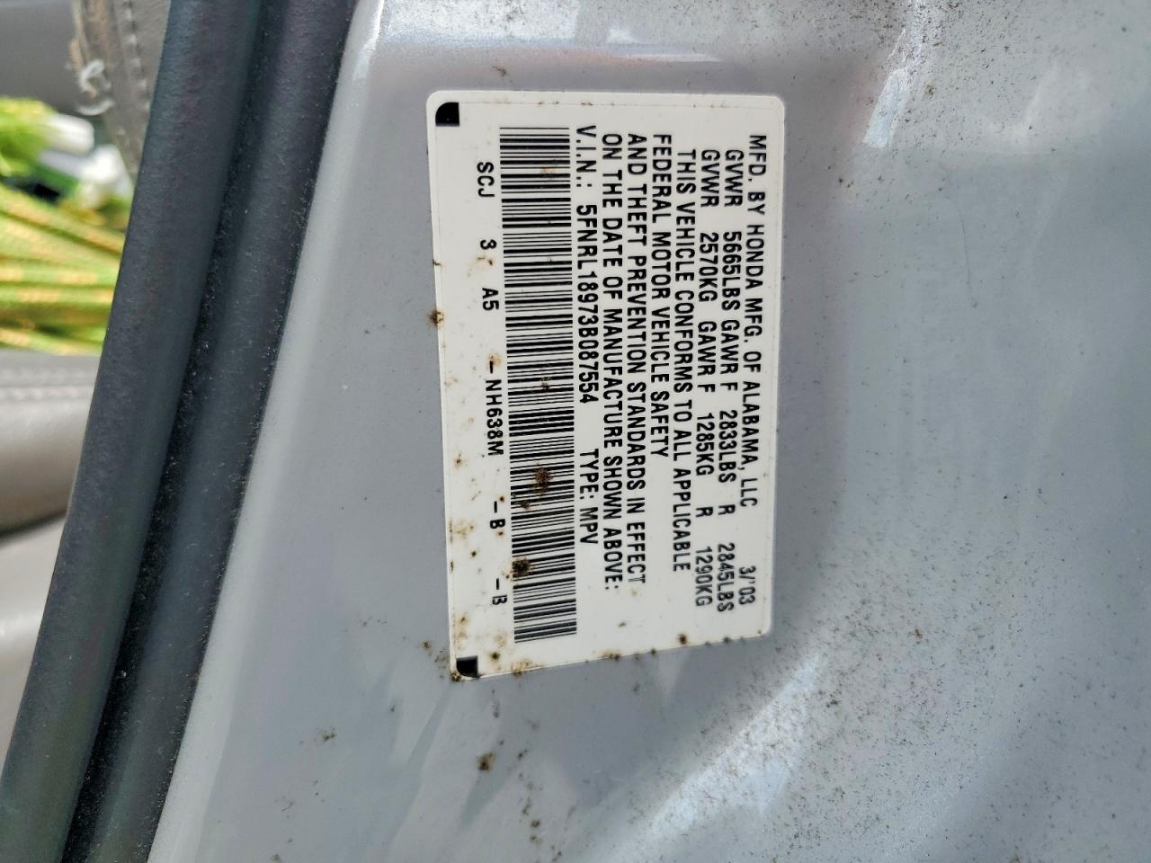 Honda Odyssey Exl
