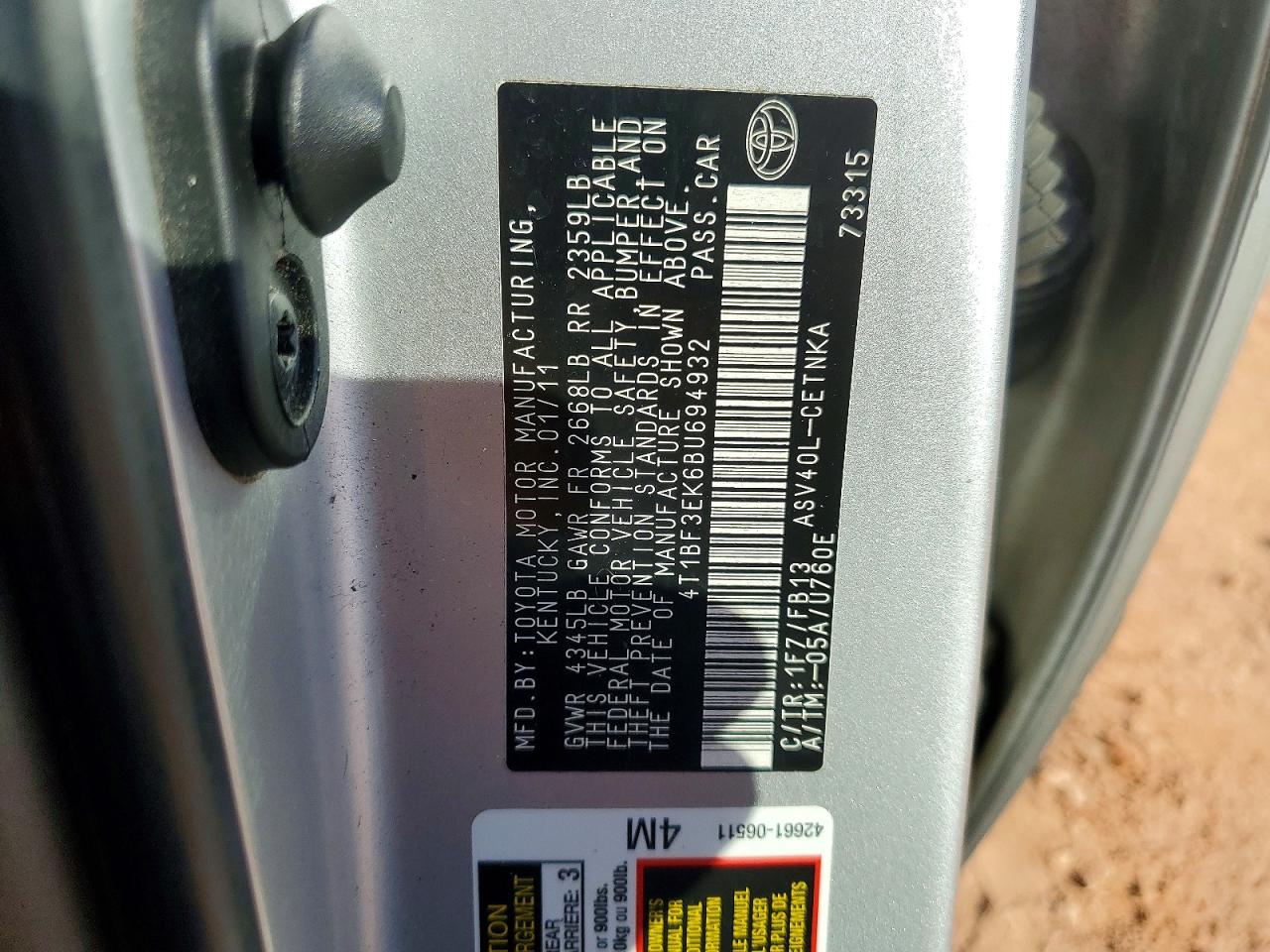 Toyota Camry Le