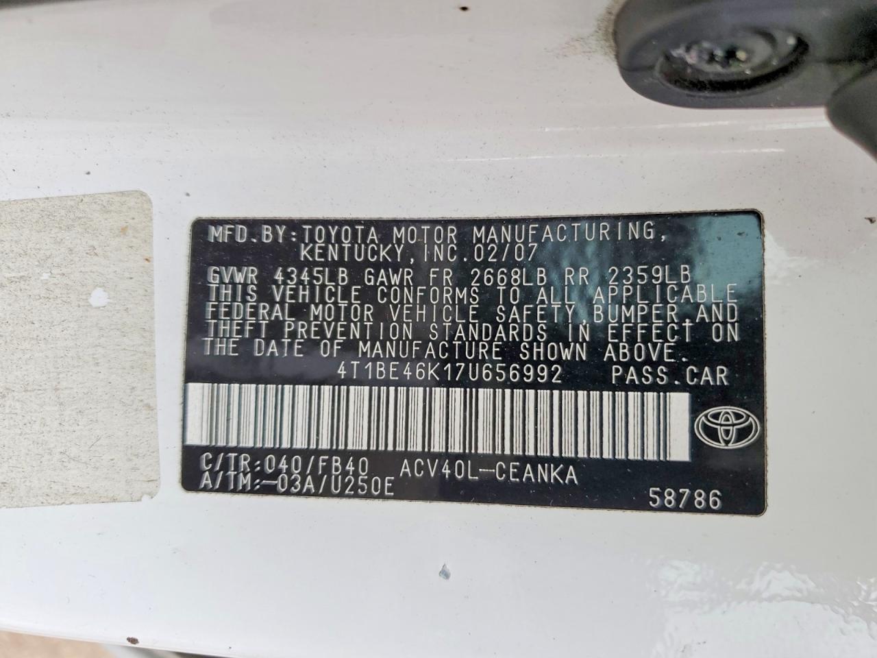 Toyota Camry Le