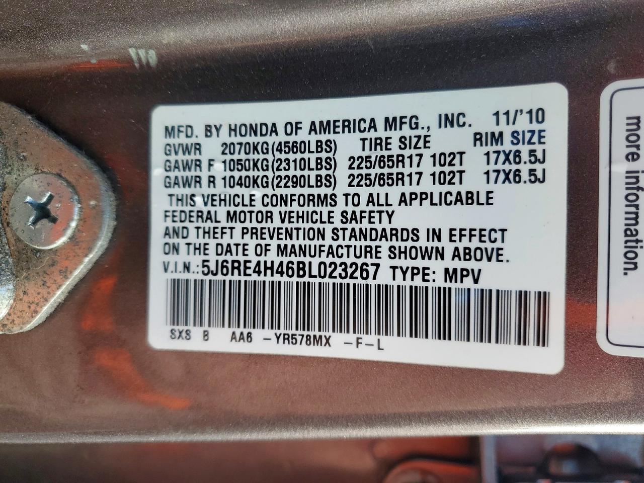 Honda Crv Se