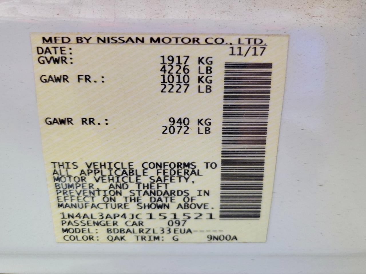 Nissan Altima 2.5 Sl