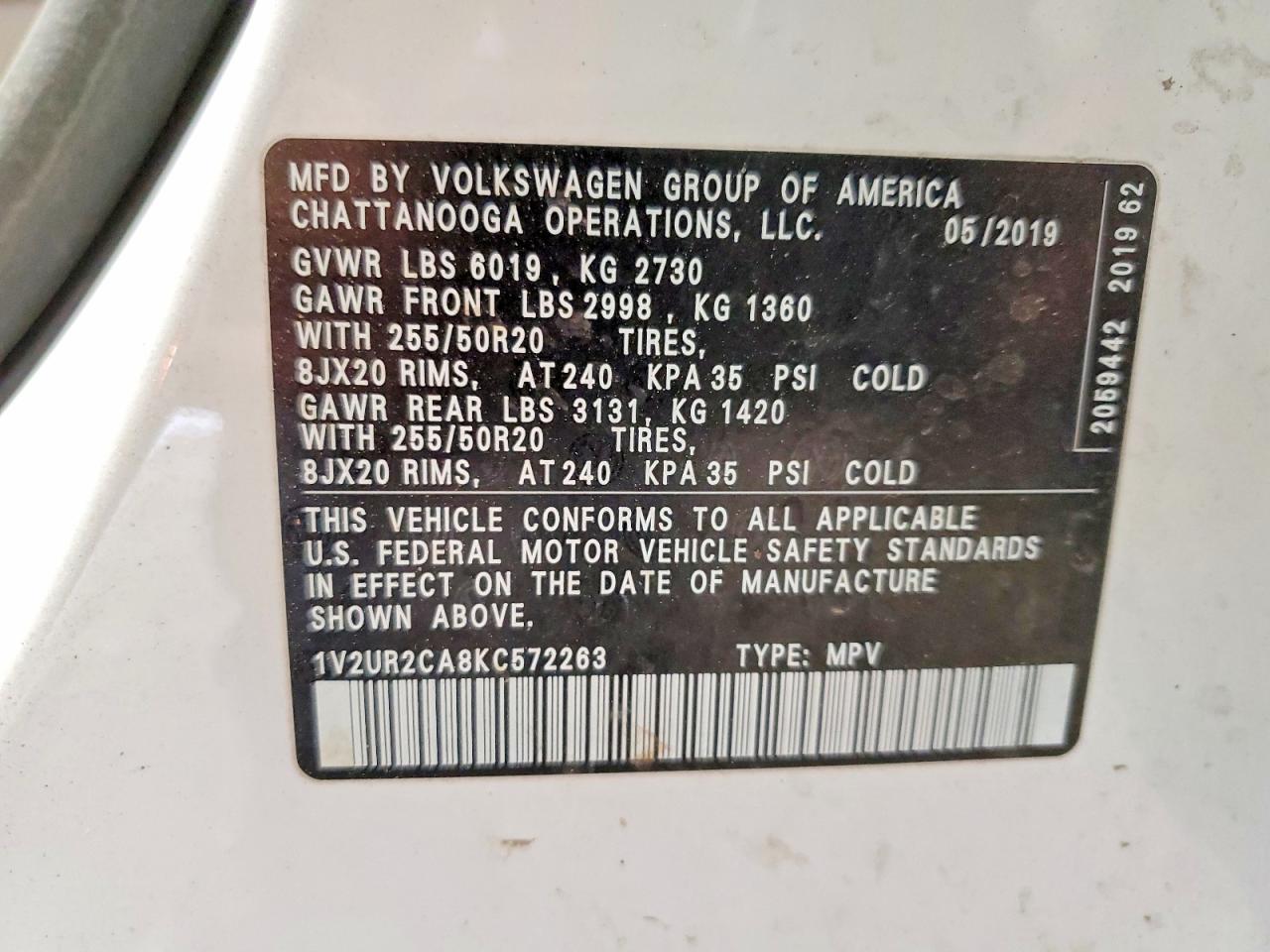 Volkswagen Atlas Se