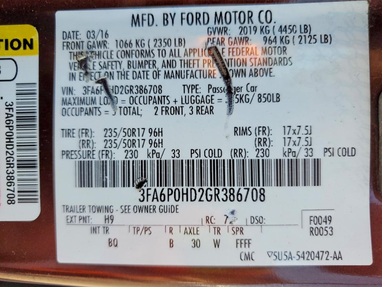 Ford Fusion Se