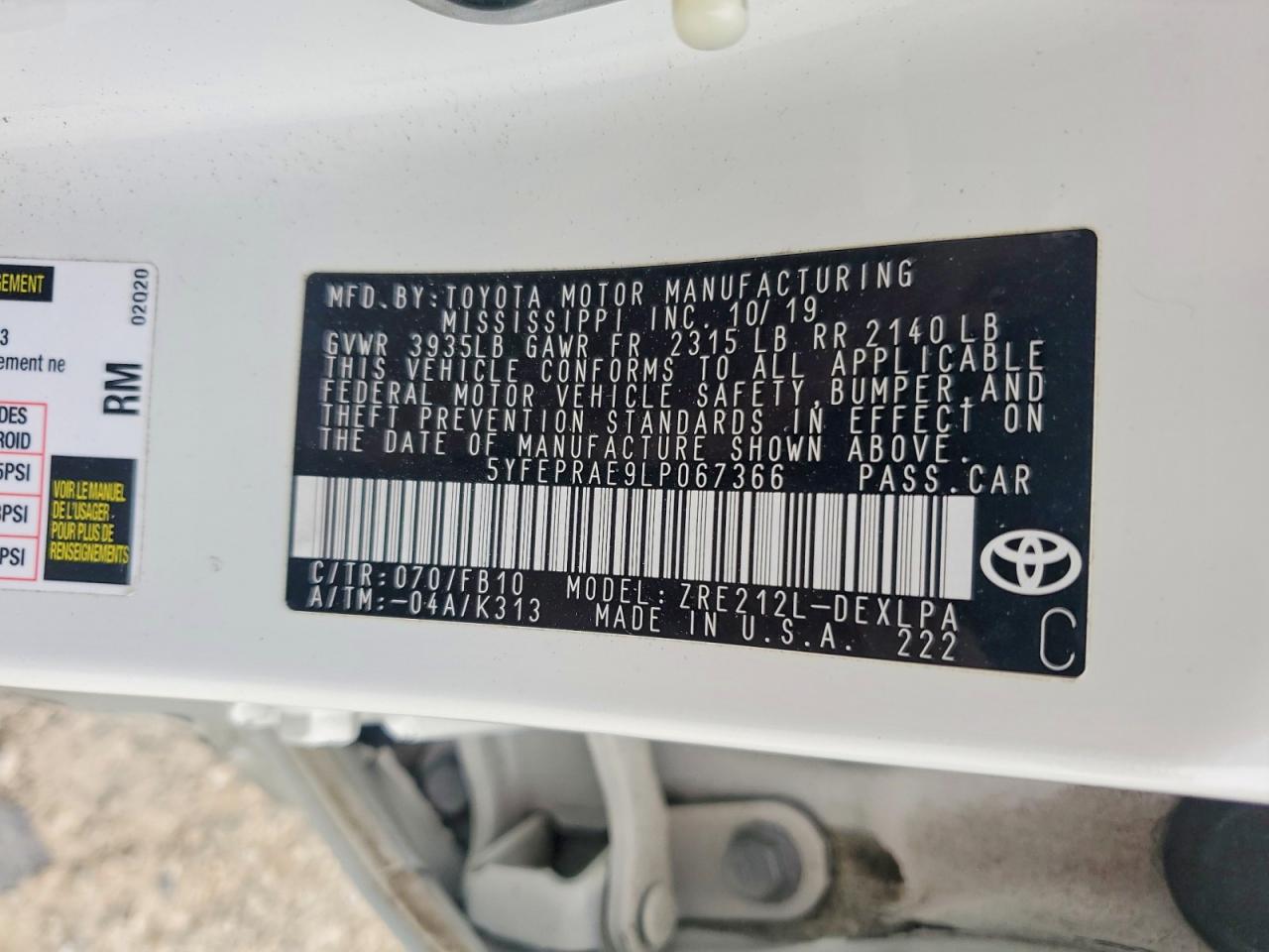 Toyota Corolla Le