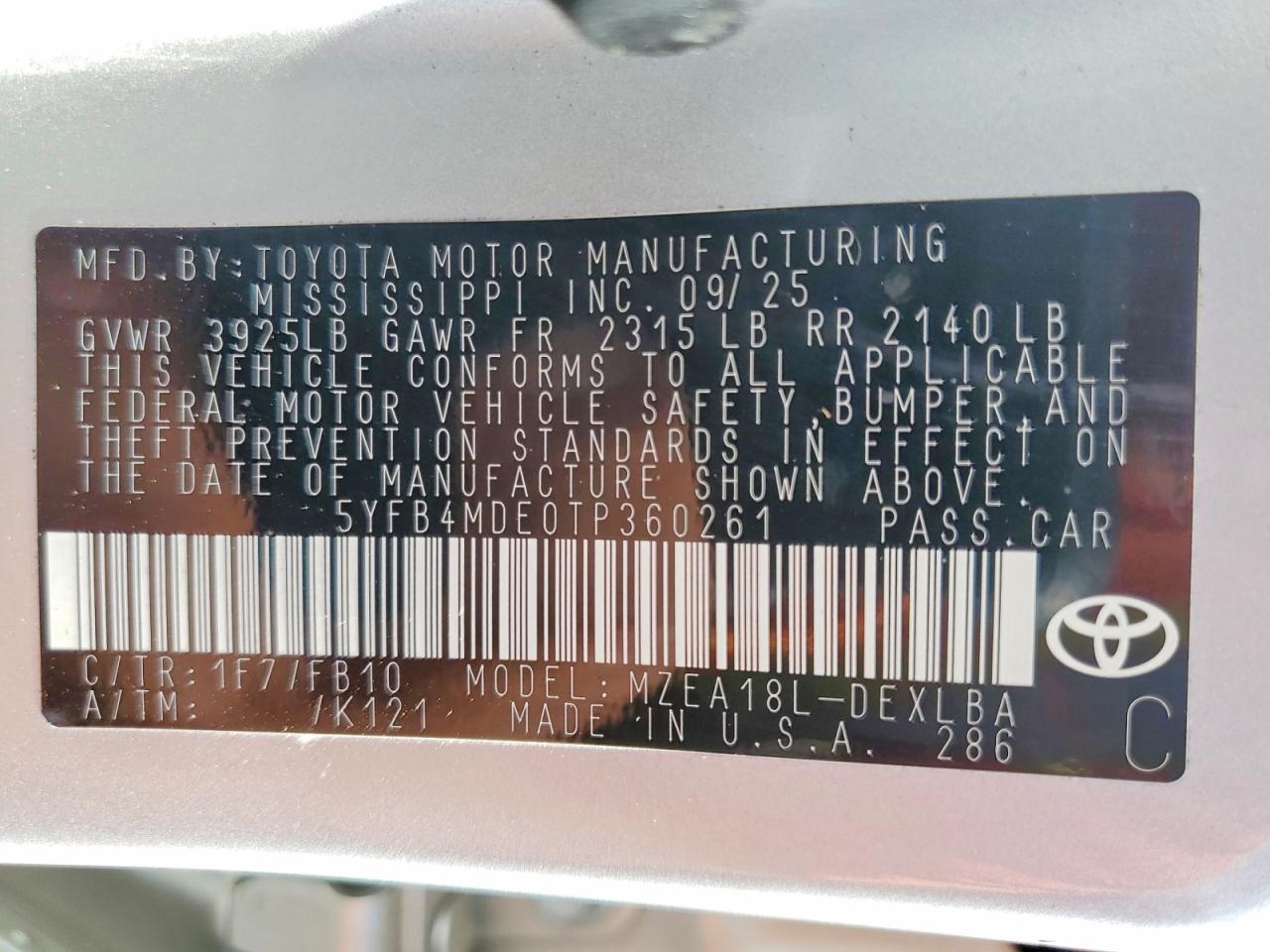 Toyota Corolla Le