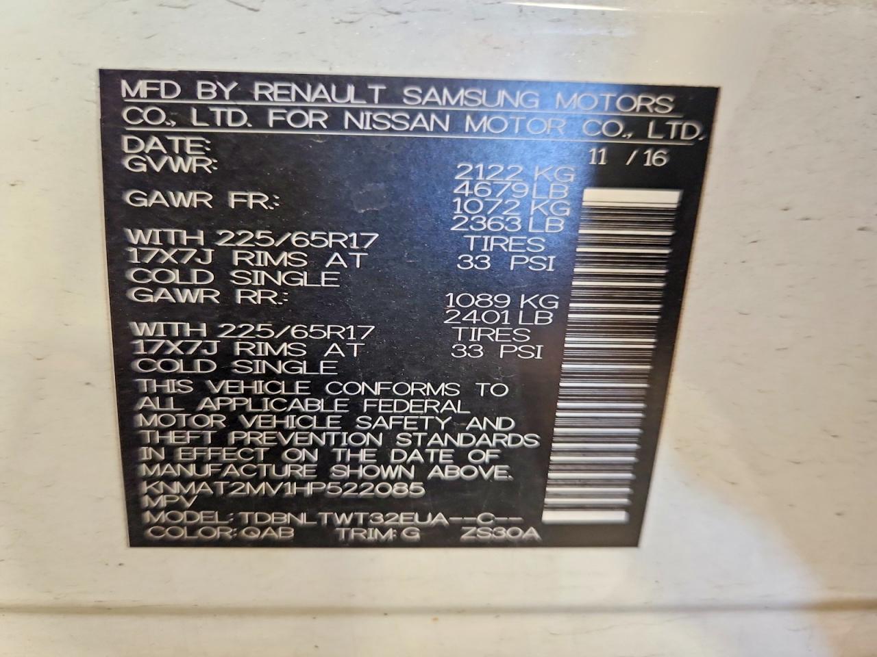 Nissan Rogue Sv