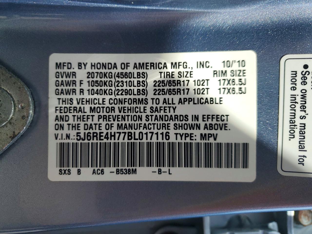 Honda Crv Exl