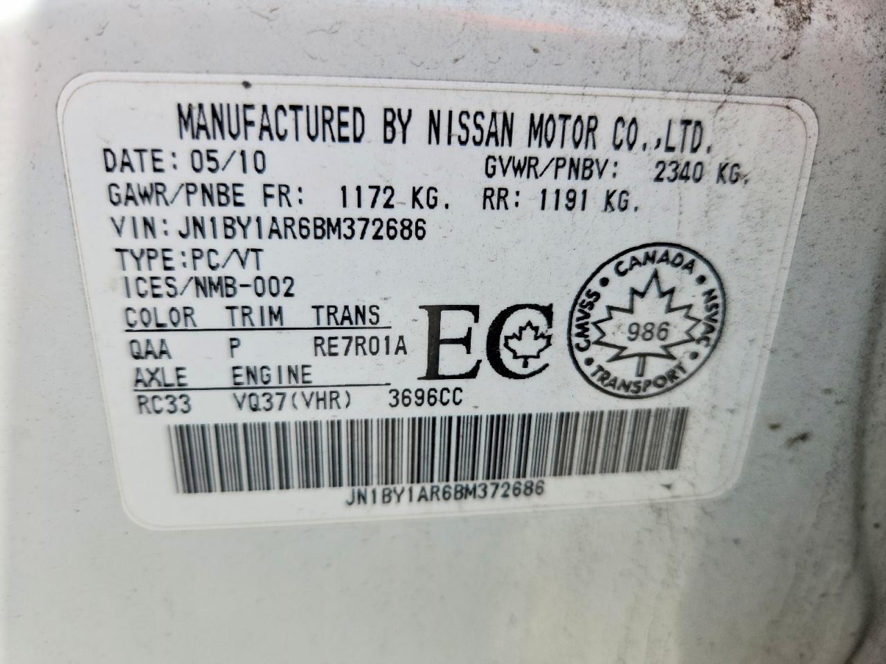 INFINITI M37 X