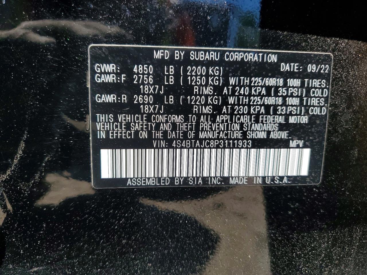 Subaru Outback Onyx Edition