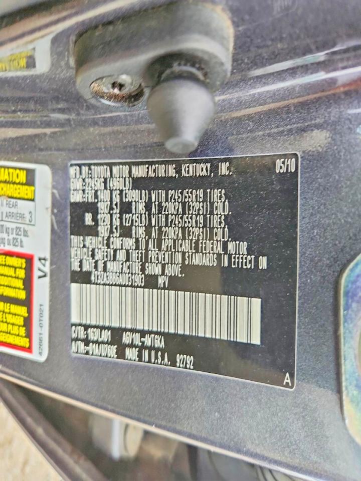 Toyota Venza Fwd 4cyl