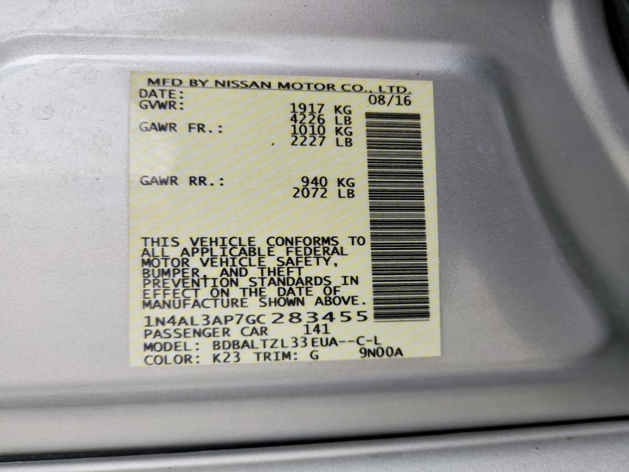 Nissan Altima 2.5 Sl