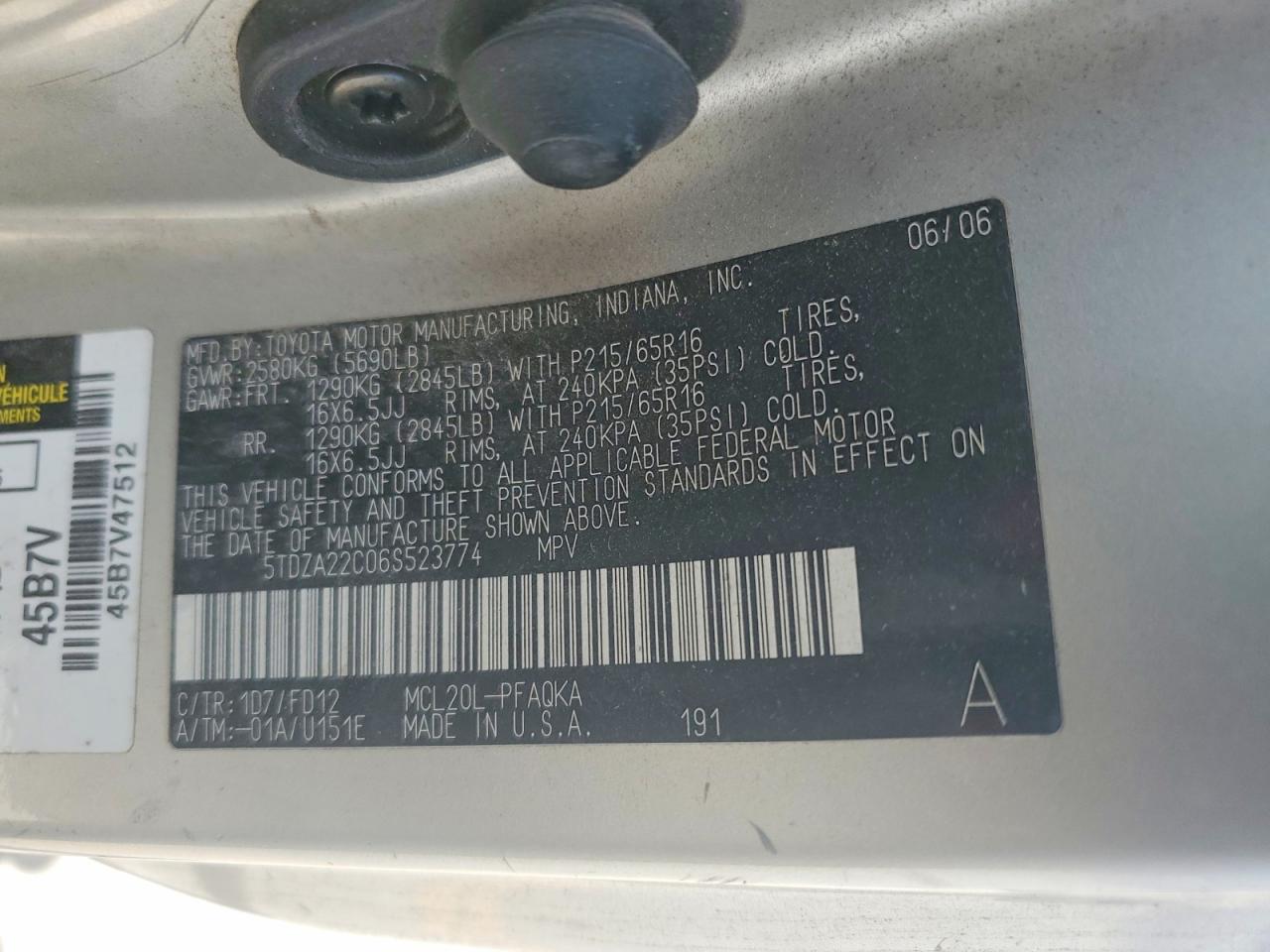Toyota Sienna Xle 7 Passenger