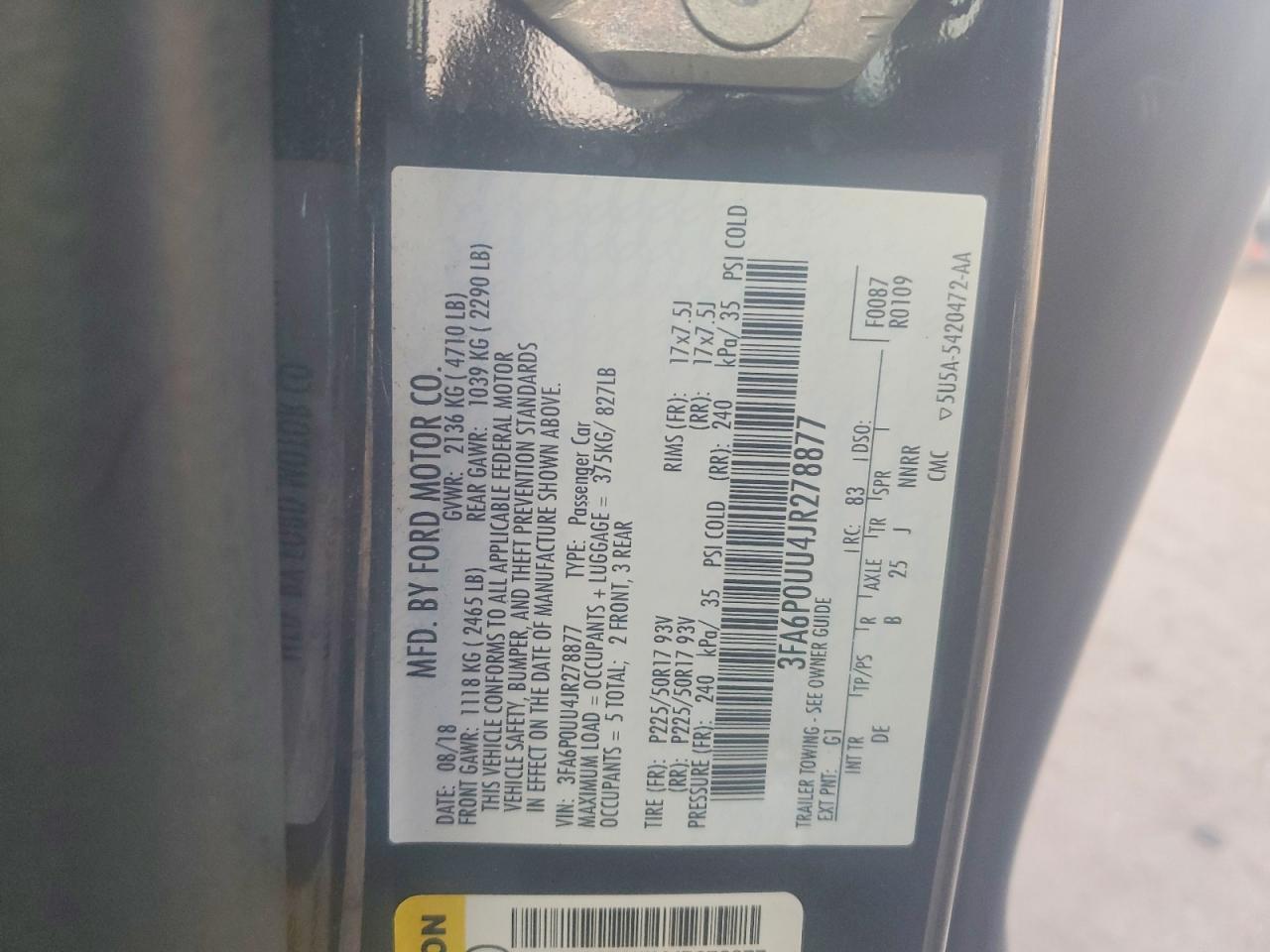 Ford Fusion S Hybrid