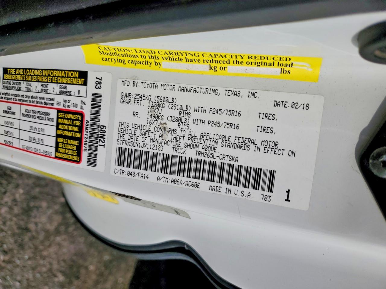 Toyota Tacoma Sr
