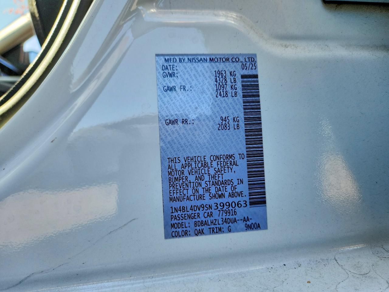 Nissan Altima Sv