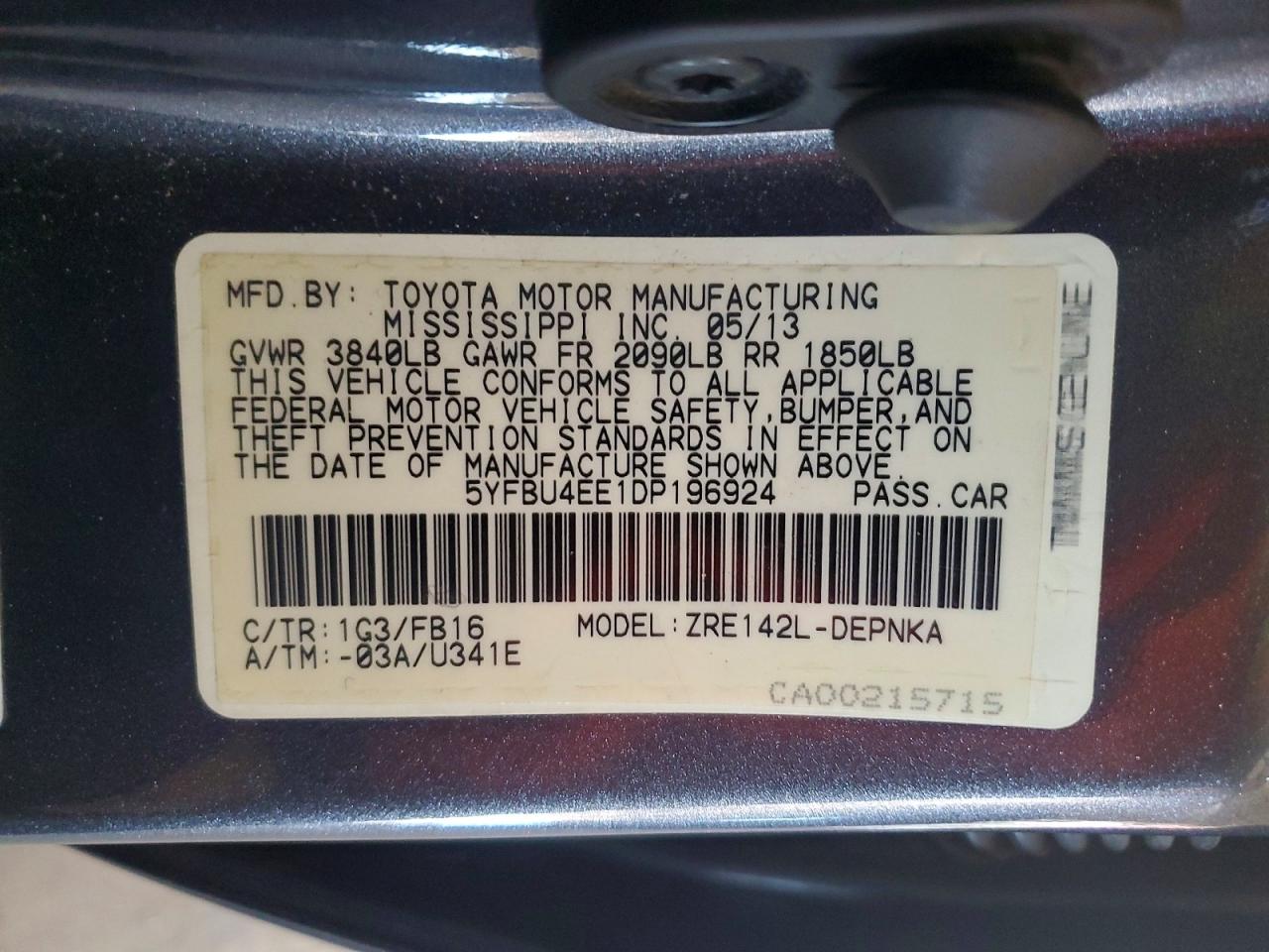 Toyota Corolla Le