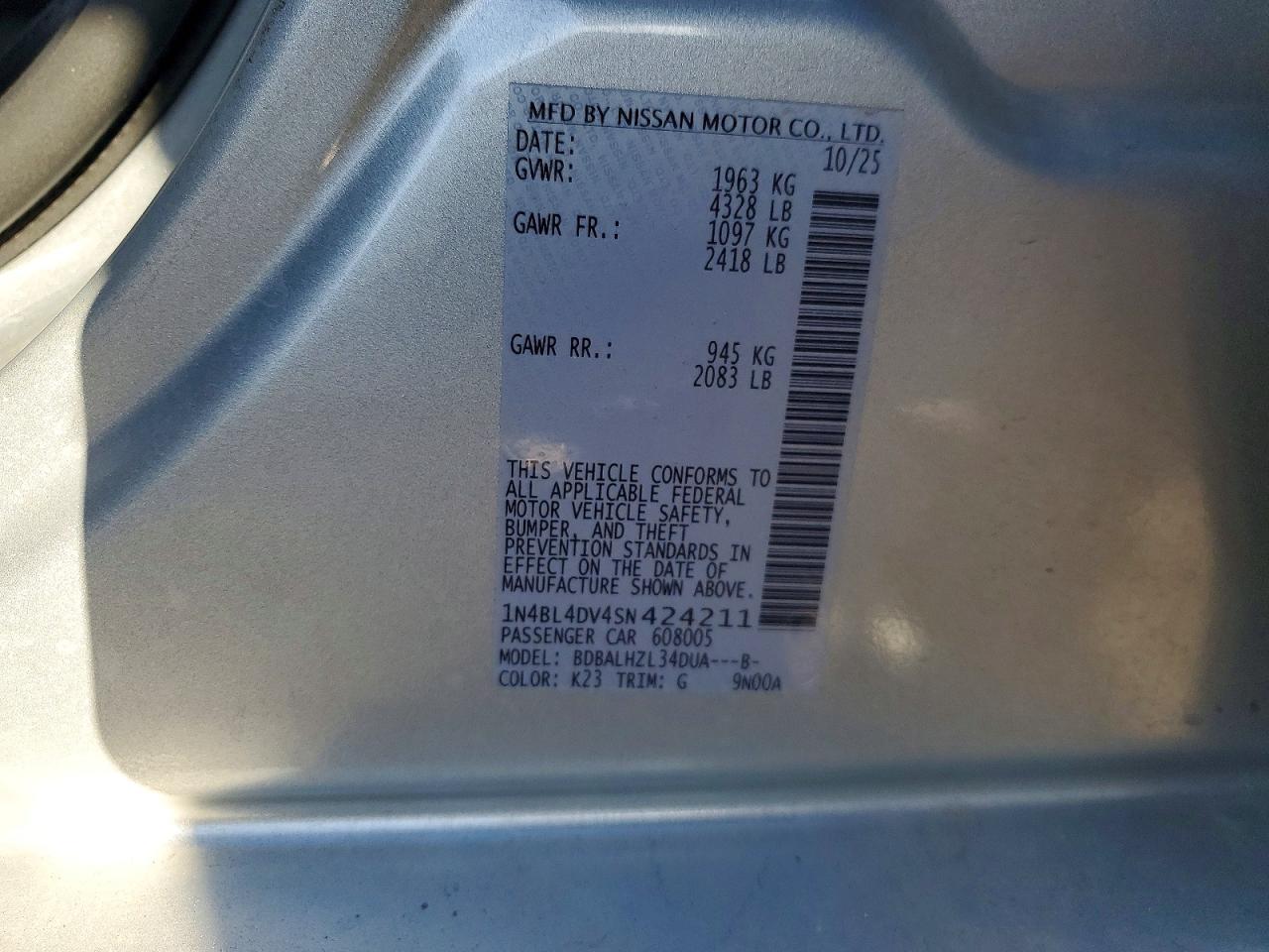 Nissan Altima Sv